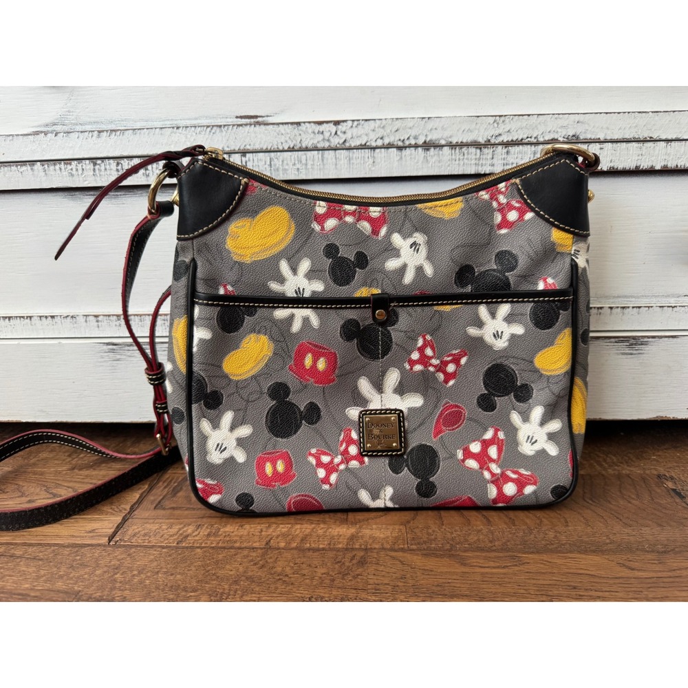 Dooney & Bourke Disney Mickey Mania Body Parts Leather Crossbody Purse